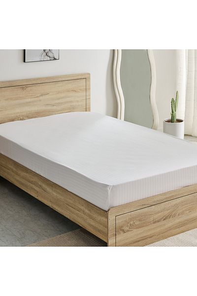 erorex ملاءة سرير هاميلتون ساتان مخططة مزدوجة - 120×200+36 سم
