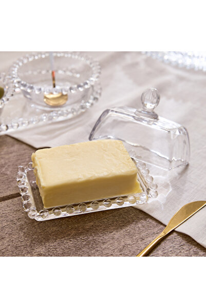 Generic طبق زبدة ميريام المزين بالخرز - 14 سم