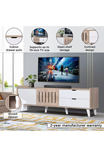 erorex Darwin 2-Drawer TV Unit for TVs up to 70 inches