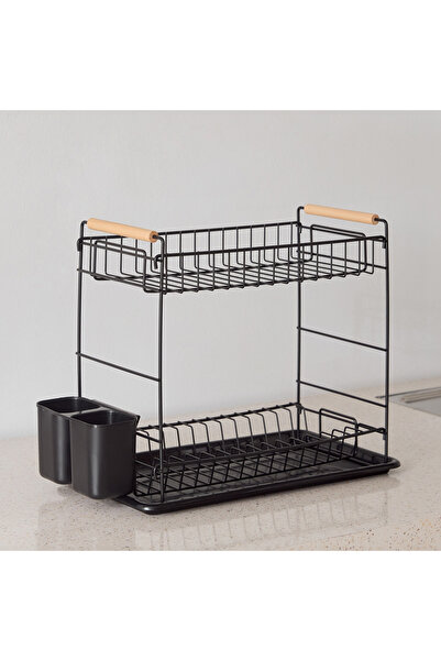 Generic رف أطباق ديزي ذو طبقتين مع حامل