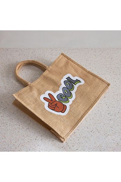 erorex Adventurer Cool Jute Bag with Zipper - 30x38x15 cm