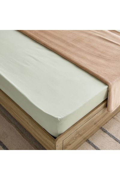 erorex Derby Solid Microfiber Single Fitted Sheet - 90x190+20 cm