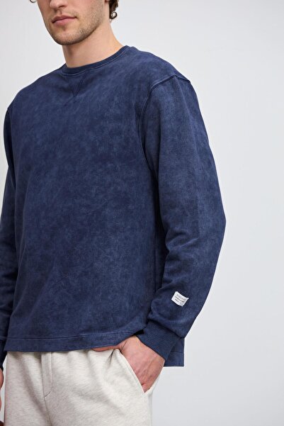 BABOKAH Eskitme Efektli Relax Fit Uzun Kol Tshirt