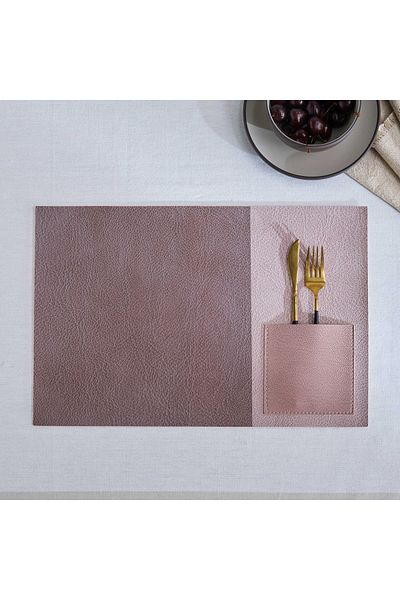erorex Marco Faux Leather Placemat - 33x45 cm