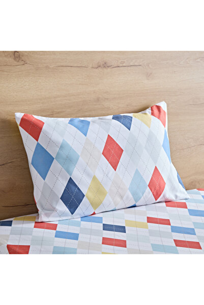 erorex Nora 2-Piece Single Plaid Microfibre Flat Sheet Set - 160x240 cm