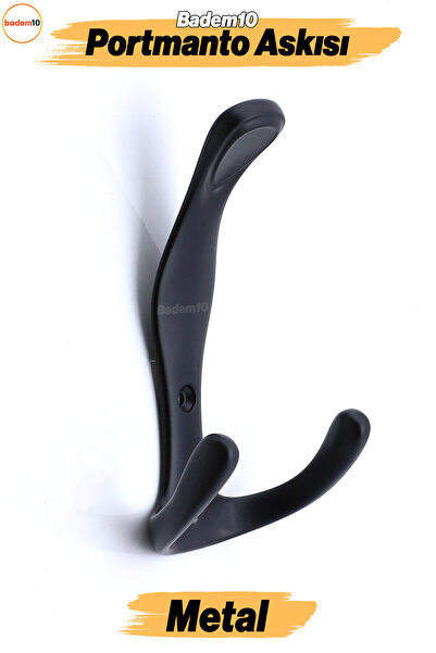 Badem10 Asya Portmanto Askı Siyah Dolap Askılık Askılığı Duvar Vestiyer Banyo...