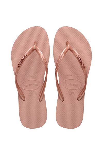 Havaianas Slim Logo Metallic Crocus Rose Women's Flip Flops