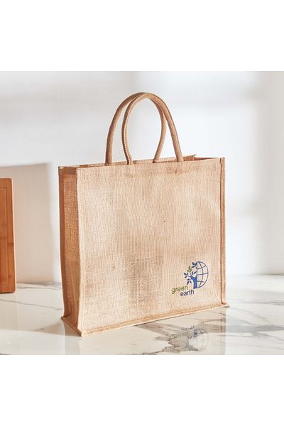erorex Go Green Earth Multiutility Jute Bag - 40x15x42 cm