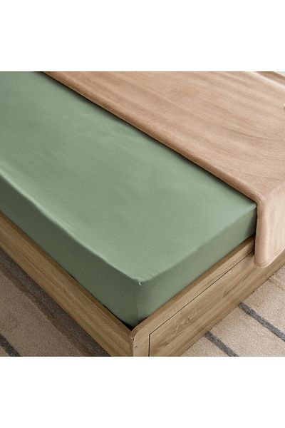 erorex Derby Solid Microfiber Single Fitted Sheet - 90x190+20 cm