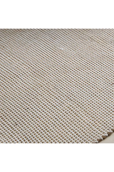 erorex Azura Blush Cotton Jute Dhurrie - 60x90 cm