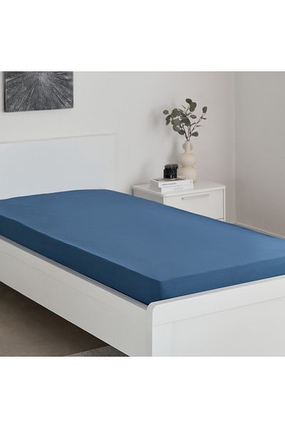 erorex Essential Solid Cotton Single Fitted Sheet - 90x200+36 cm
