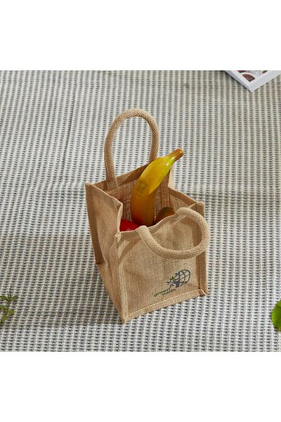 erorex Go Green Multiutility Jute Lunch Bag - 17x17x40 cm