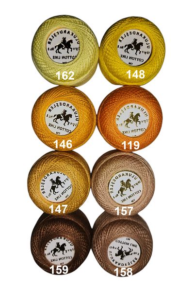 PeriStore Uluk Brothers Cotton Like Etamine Cross-Stitch Set of 8 Yarn (10 Gr - No.8)