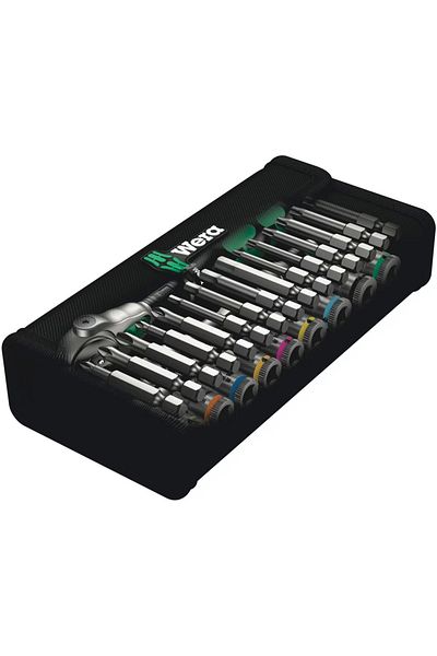 wera 8100 Sa 6 Zyklop - مجموعة لقم مقبس السقاطة 1/4"