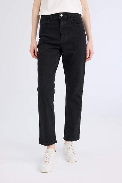 DeFacto Nou sezon Mary Vintage Straight Fit Pantaloni lungi din denim cu talie înaltă