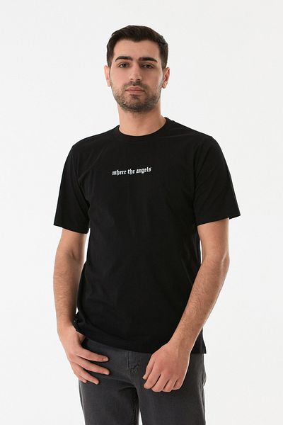 Fulla Moda Μπλουζάκι με ανάγλυφο εμπριμέ λαιμόκοψη