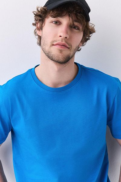 Trendiz Ανδρικό μπλουζάκι Basic Blue - 100% Cotton 2091