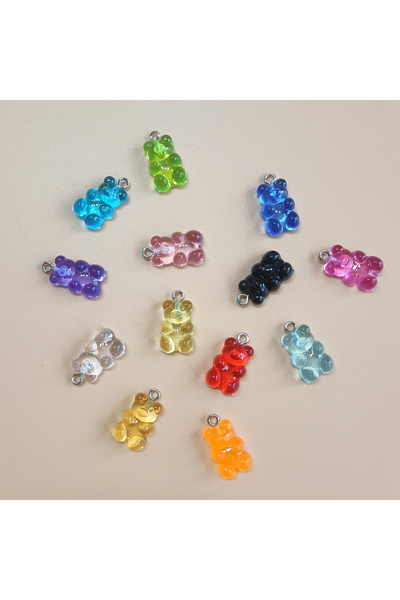 Choice 10 مم 20 قطعة من دب تيدي حلوى ملونة ملونة، 20 قطعة من المجوهرات، قلادة...
