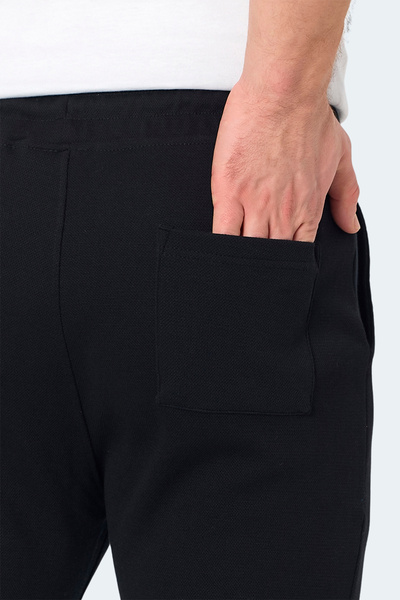 Slazenger BLAZEWAY Erkek Cepli Dar Paça Siyah Eşofman Altı