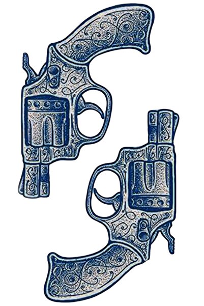 TAKIŞTIR Silah Figürlü 12 Saat Sonra Kararan Geçici Dövme Tattoo