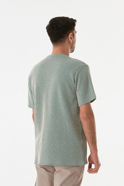 Fulla Moda Μπλουζάκι με ριγέ με ριγέ λαιμόκοψη