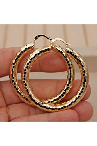Choice ZY0003-1 Simple Casual Trendy Gold Plated Copper Hoop Earrings for Wom...