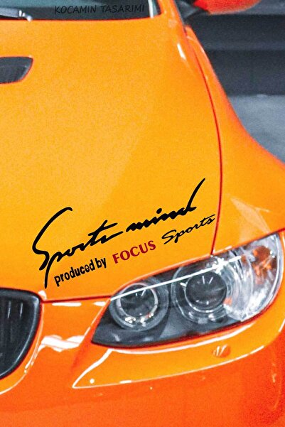 Kocamın Tasarımı Ford Focus Sport Mind Far Üstü Şerit Sticker Araca Özel Siya...