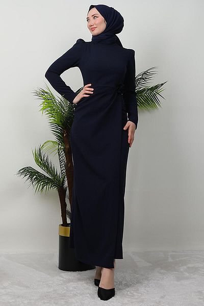 GİYZAMİLA Τριαντάφυλλο Φόρεμα Navy Blue