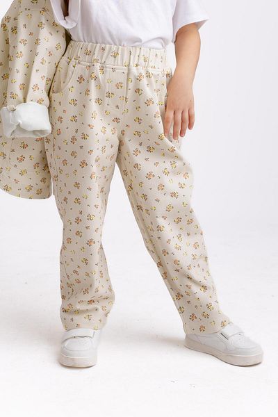 Oliven The Kid Flower Gabardine Girl's Trousers