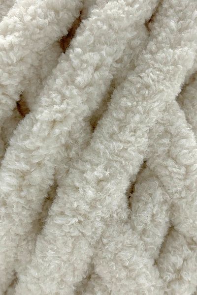 SENSY Angled Hand Yarn - 200 Gr Finger Knitting Yarn - Knitting Yarn Without Crochet Without Needle Hand - Blanket Yarn - Ecru