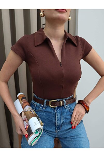 ESRAHELVACI Cipzáras rövid ujjú body