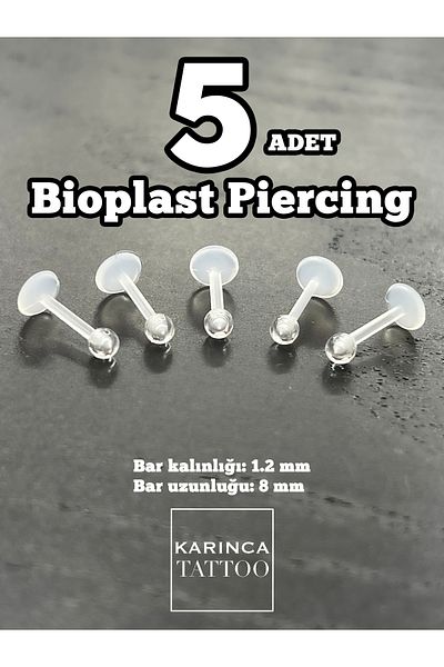 Karınca Piercing 5 قطعة مجموعة ثقب البلاستيك الحيوي الشفاف الزنمة Labret الشفاه الأذن اللولب شقة محارة لدغات الأفعى