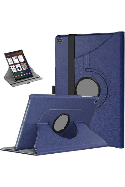 AWH حافظة قابلة للدوران 360 درجة لجهاز Samsung Galaxy Tab A7 مقاس 10.4 بوصة (2020) T500 T505، حامل جلدي، أزرق