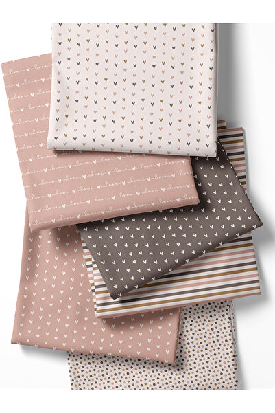 FabricMarket 6 Adet 50x50 cm %100 Pamuk Patchwork Kumaş Seti – Dikiş ve El İşi İçin