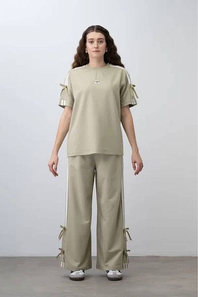 Elabutik Girl's Bow T-Shirt and Pants Set