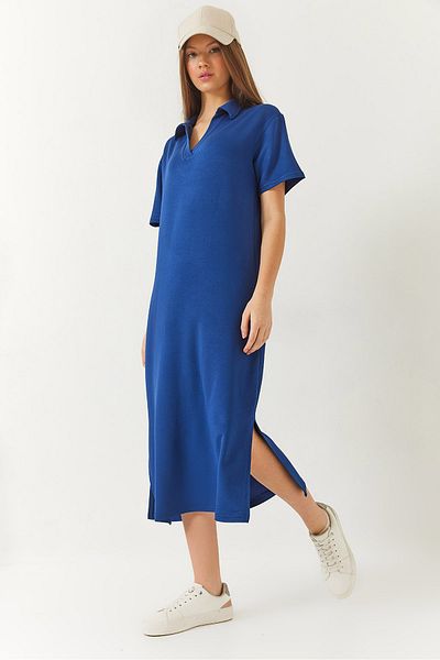 Bianco Lucci Rochie de bază cu decolteu în V cu mânecă scurtă pentru femei 5621 60261424