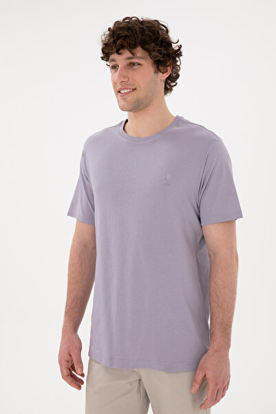 U.S. Polo Assn. Ανδρικό μπλουζάκι με κανονική εφαρμογή Crew Neck Grey Basic 50294224-VR024