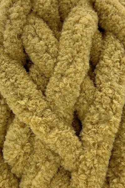 SENSY 200 Gr Chunky Hand Knitting Yarn Finger Mustard Crochet Without Needle Blanket with Hand