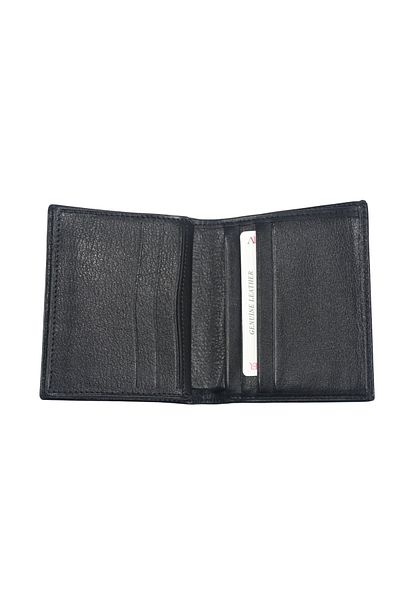 Sia Çanta Genuine Leather Black Purse - Small Size, Multi-Card Compartment, Soft and Transparent Id Compartment