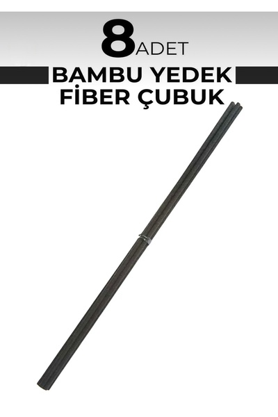 Genel Markalar Oda Kokusu Bambu Yedek Çubukları Siyah Fiber 8 Adet
