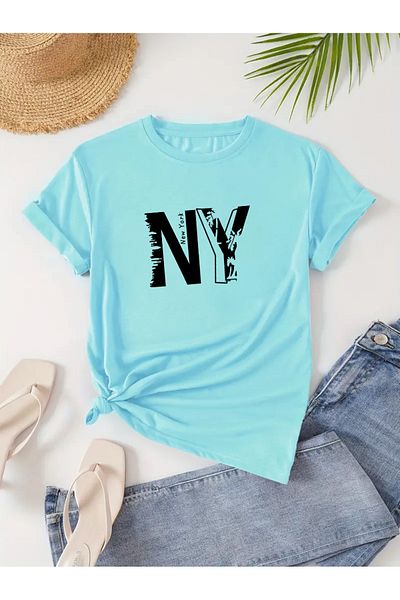 uyguntarz Μπλουζάκι Unisex New York Printed Oversize