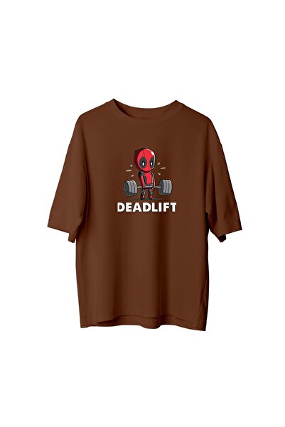 SVART WEAR Deadlift - Deadpool T-Shirt Baskılı Oversize Unisex  Tişört