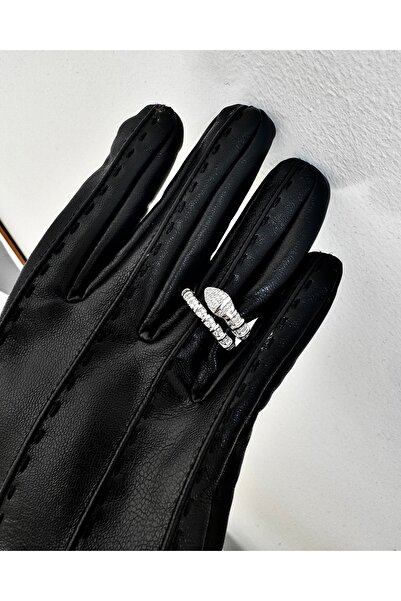 neslyaccessories Rodyum Snake Yüzük