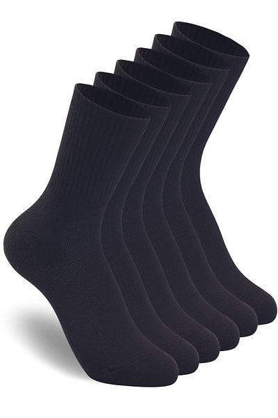 BGK Unisex 6'ift βαμβακερές κάλτσες τένις - Socket Size