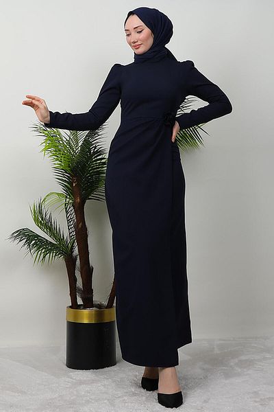 GİYZAMİLA Τριαντάφυλλο Φόρεμα Navy Blue