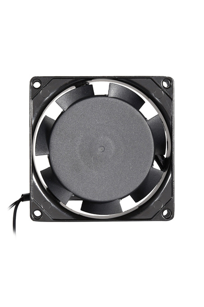 Powermaster مروحة PM-21379 مقاس 90×90×25 ملم، هيكل معدني 9×9، مروحة بلاستيكية تعمل بتيار متردد 220 فولت