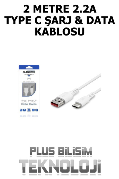 Subzero 2 Metre Type C Şarj Kablosu 2.4 Amper Subzero CL48