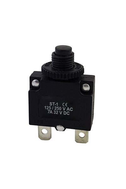 Powermaster IC-271S ST-1 Termik Resetli Sigorta 125/250V AC 32V DC 7 Amper