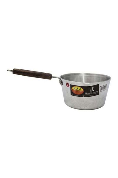 ALMUFARREJ Aluminium Milk Pan Silver/Brown 9.6x41.8x18.4cm