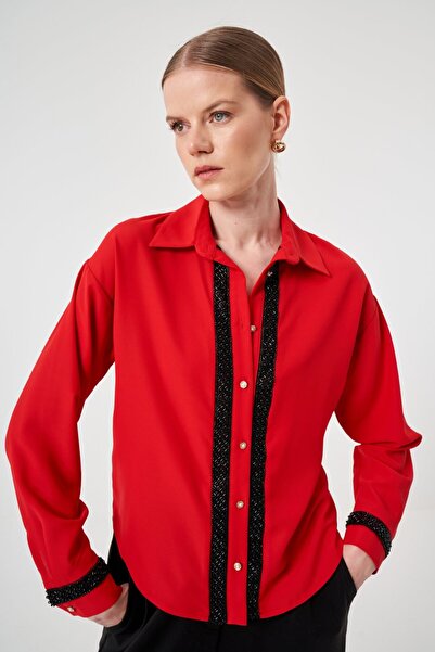 UTOPIAN İnci Detaylı Gömlek